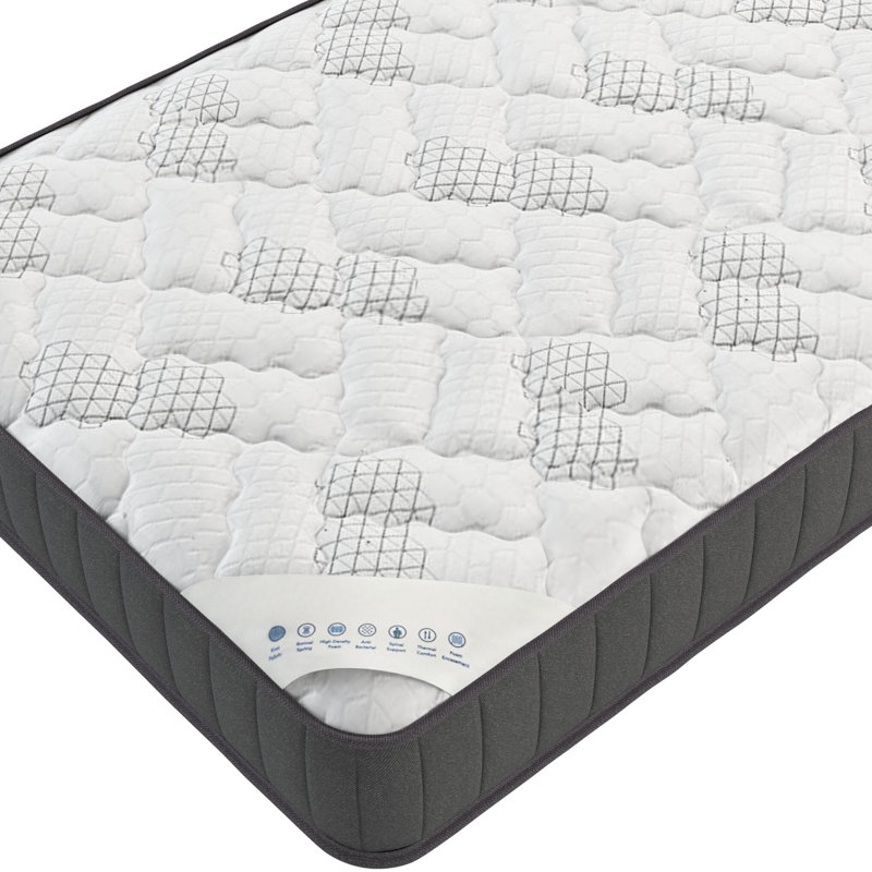 Ottomanson Ottopedic 9" Firm Hybrid Mattress Airflow, Made in NJ, Edge to Edge Pocket Coil, Bed in A Box,Ottopedic, Twin