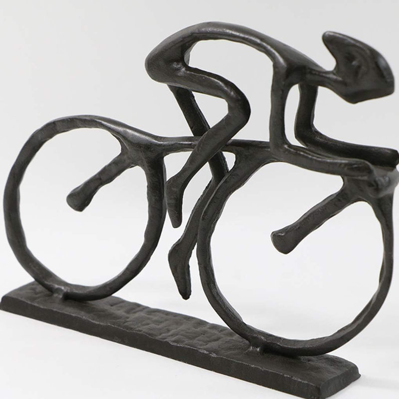 Bicycle enthusiast statue