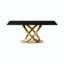 Table de salle à manger rectangulaire moderne en pierre frittée avec base piédestal-884927114-890395542