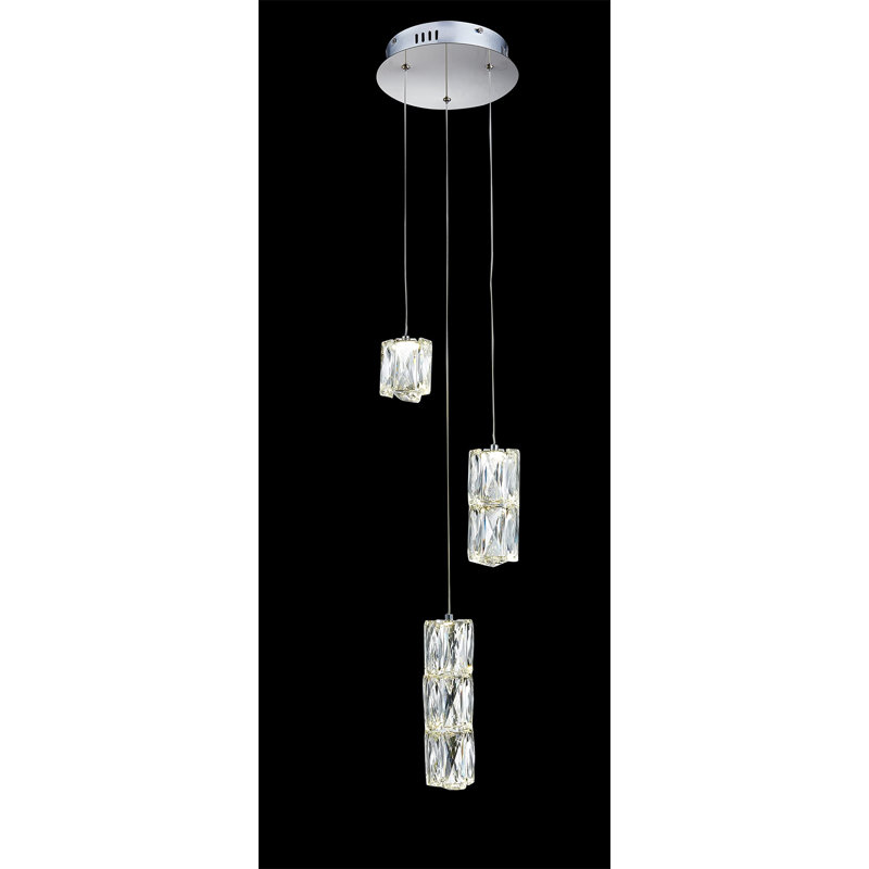 Ingrassia 3 - Light Silver Cluster Pendant