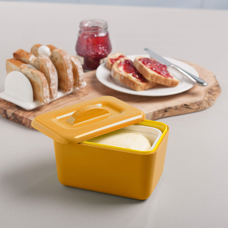 Zeal Melamine Butter Dish, Mustard