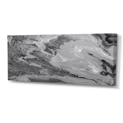 " Gray Wavy Liquid " Painting Print