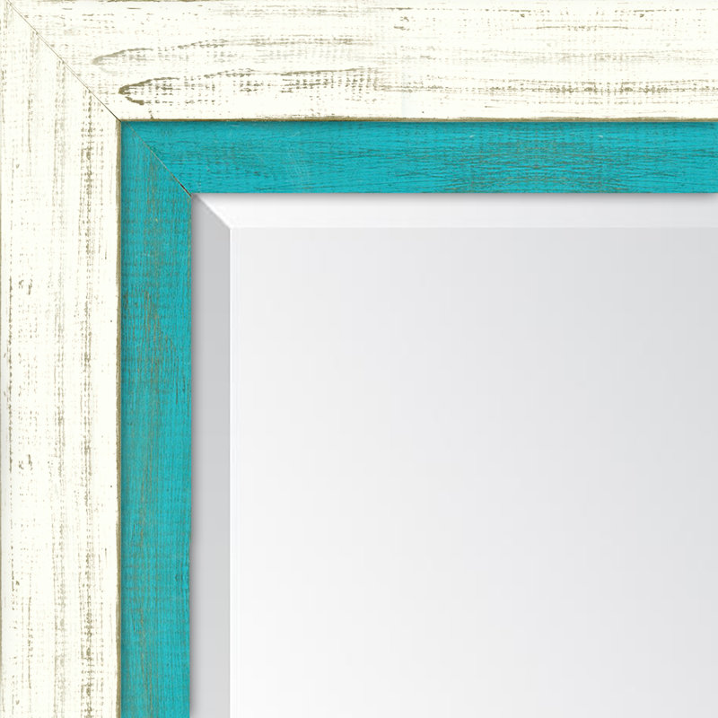 Miroir mural Chilhowie, H 44 po x l 32 po, Turquoise