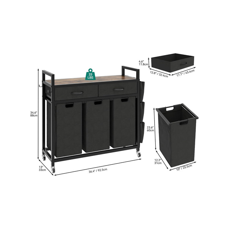 Metal Laundry Cart
