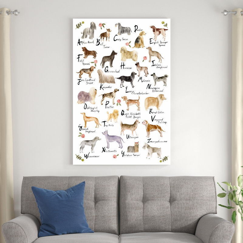 Alphabet chien, H 36 po x l 24 po