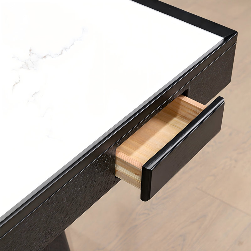 Table de poker carrée 33,07 po, Noir / blanc