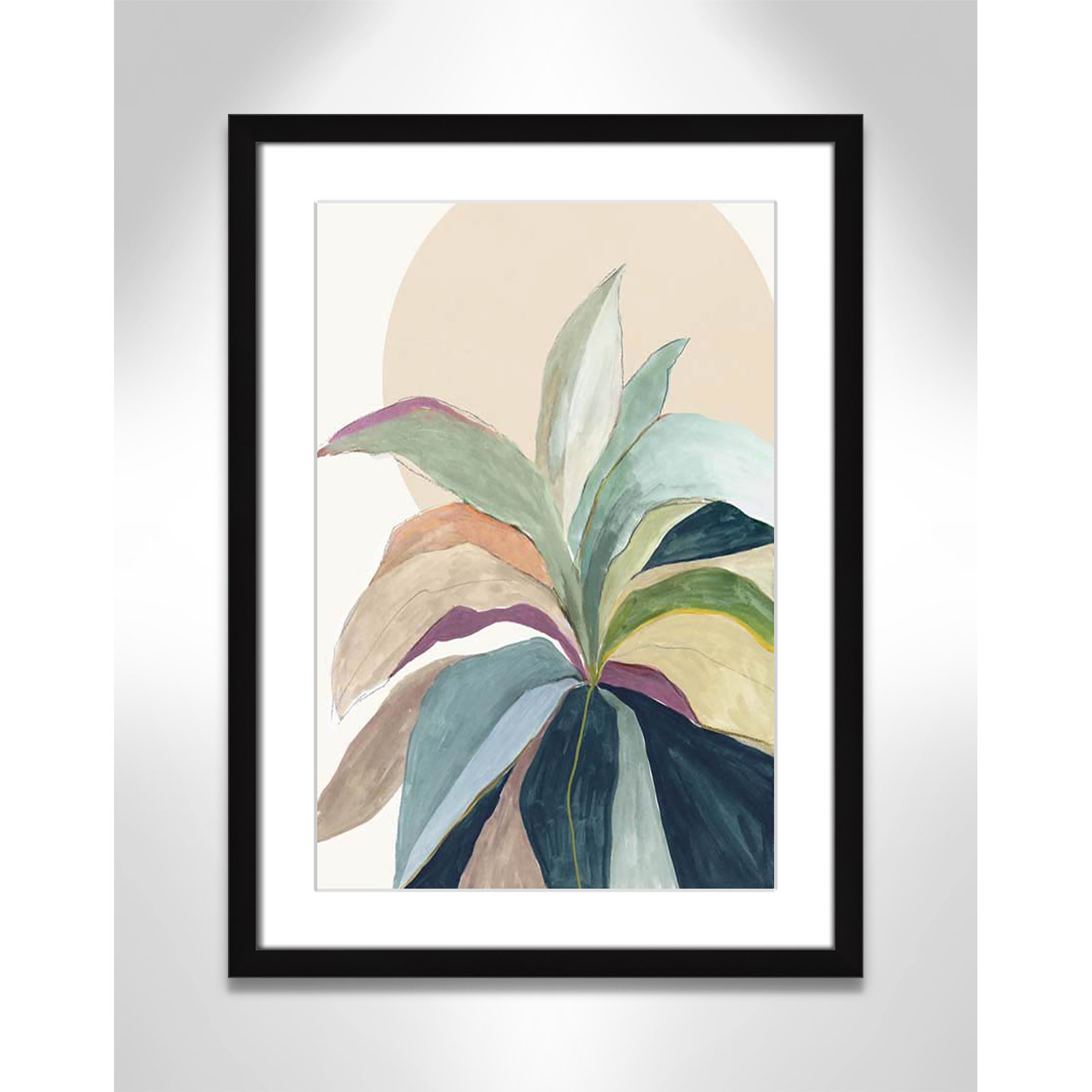 Sherbrooke Sunny Bright Leaves II by Asia Jensen Print, Yes, 23" H x 17" W x 1.25" D, Black Single Picture Frame