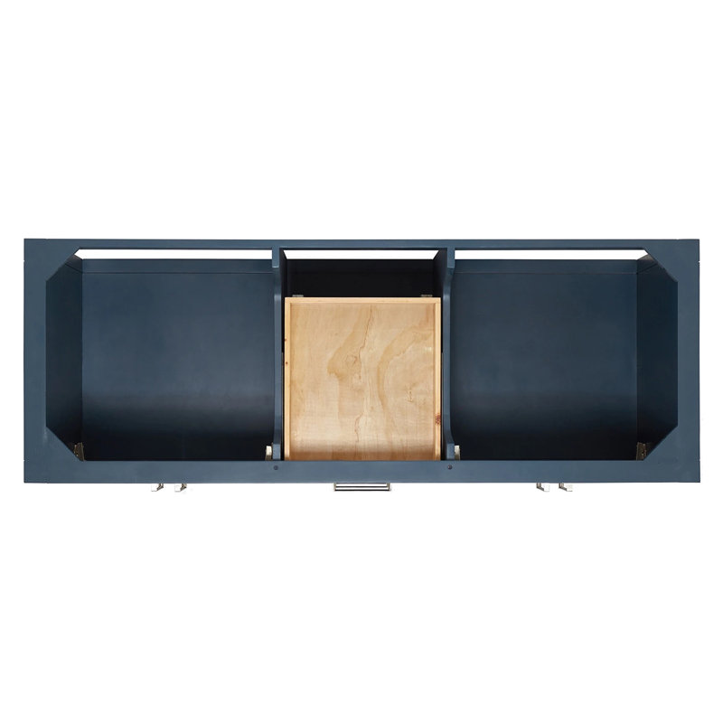 ARIEL Magnolia 60 Double Sink Bathroom Vanity with Top, Midnight Blue, Rectangular