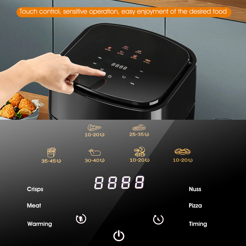 air fryer temperature settings display