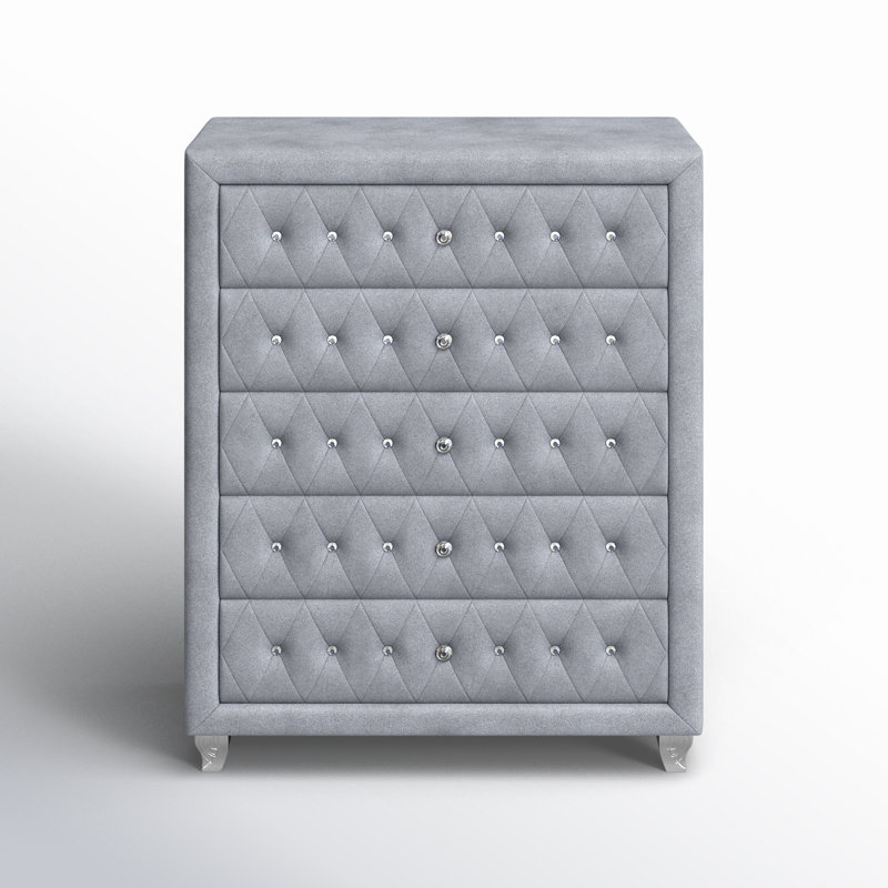 Commode 5 tiroirs Dilbeck, Grey