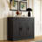 43.3" W Oak Buffet Cabinet, Coffee Bar Cabinet With 3 Drawers & 3 Doors, Kitchen Buffet Sideboard For Living Room, Kitchen-996141374