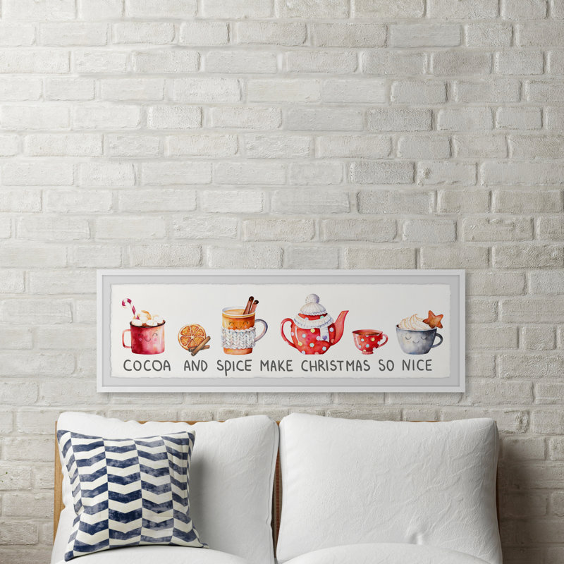 «Cocoa and Spice Are Nice», reproduction encadrée, H 15 po x l 45 po x P 1,5 po