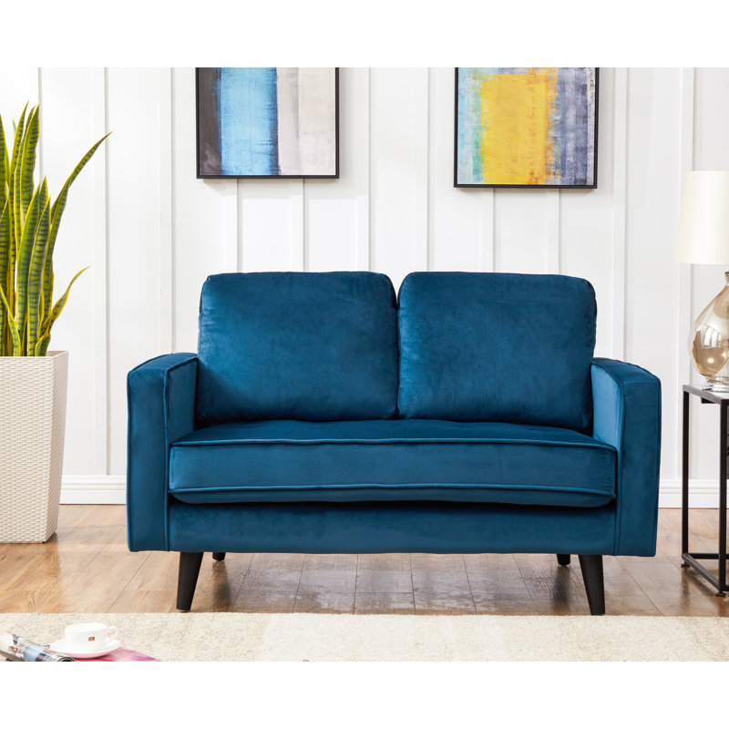 Balfor 2 Seater Velvet Sofa, Blue