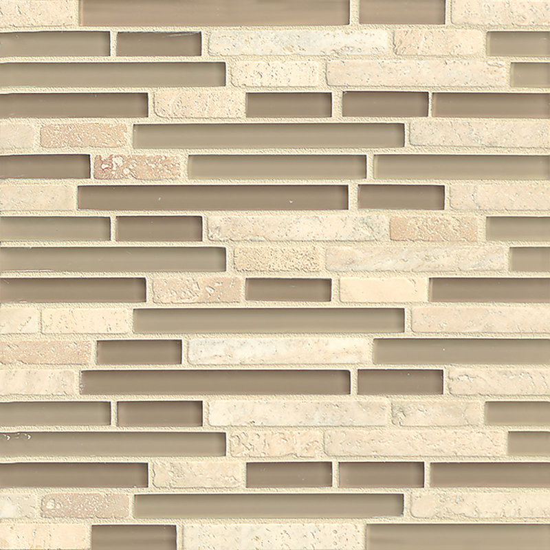 Eclipse Glass Linear Mosaic Wall Tile, Whitby
