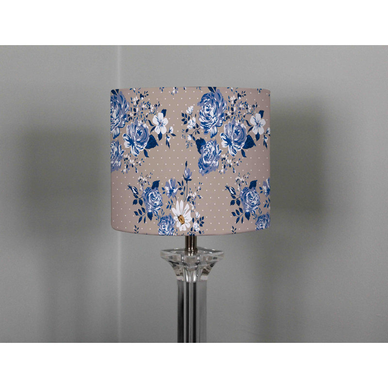 Cotton Drum Lamp Shade ( Uno ), 22cm H x 25cm W x 25cm D