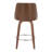 Gianna 26" Mid-Century Modern Fixed-Height Counter Stool With Swivel In Walnut Wood And Light Grey Faux Leather With Round Chrome Metal Footrest By Lumisource - Set Of 2
