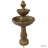 Blooming Flower Light Brown Resin 2-Tier Outdoor Water Fountain