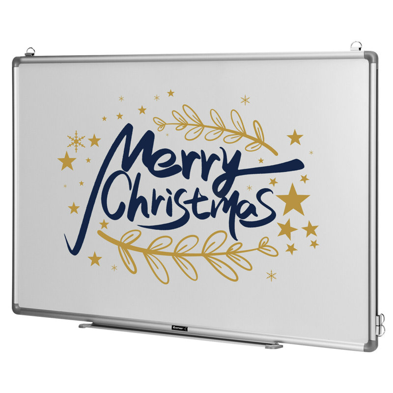 Wall Mounted Magnetic Whiteboard, 60cm H x 90cm W x 2cm D