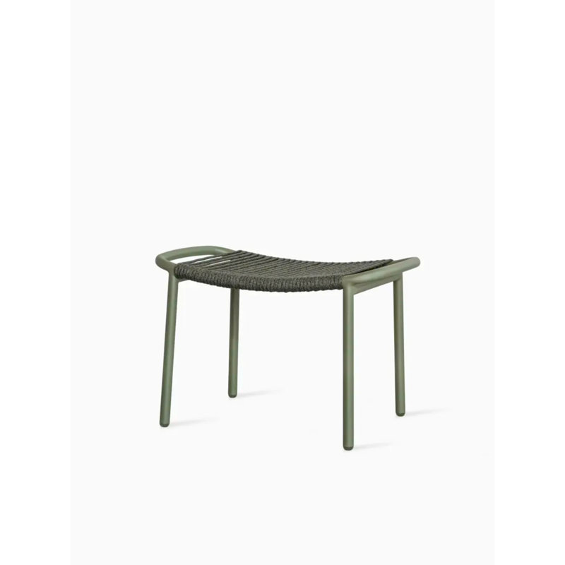 Ribbon Outdoor Ottoman, Dark Green