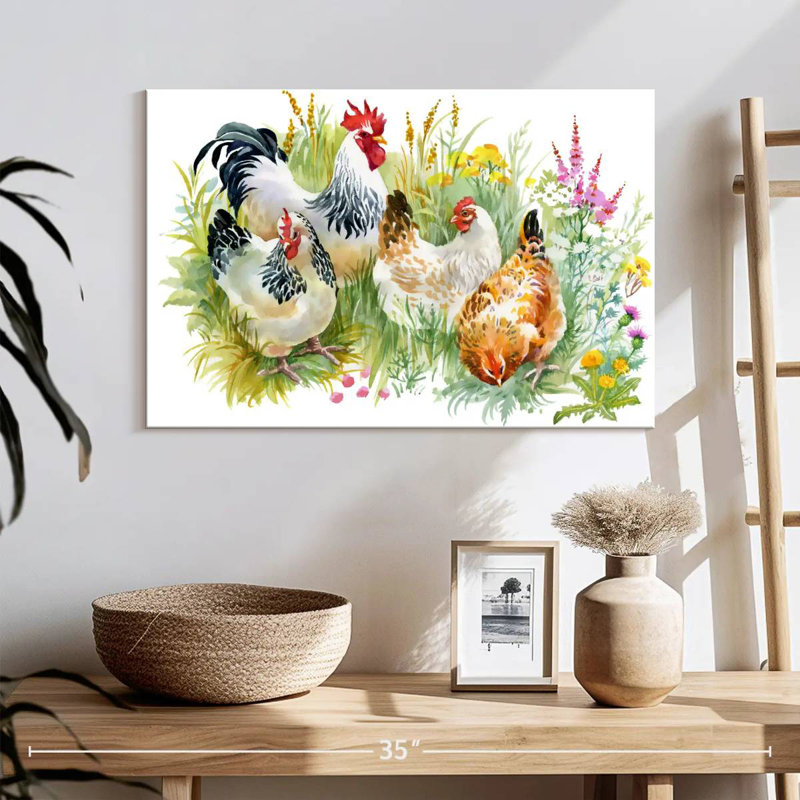 Brampt Chicken Posse, 16" H x 24" W