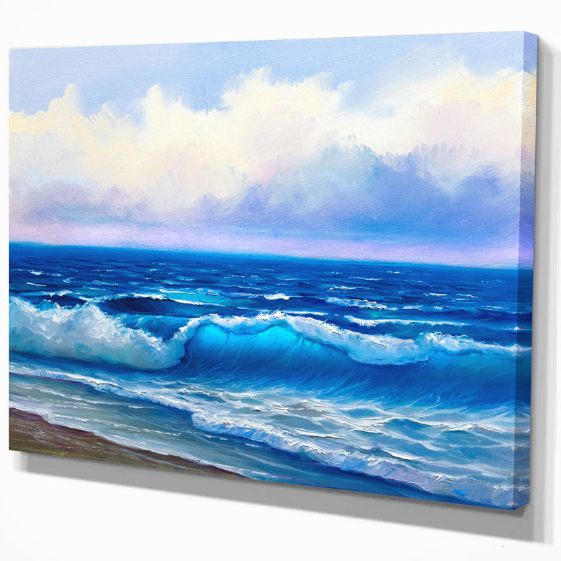 Paysage marin-reproduction sur toile tendue, H 20 po x l 20 po x P 1 po