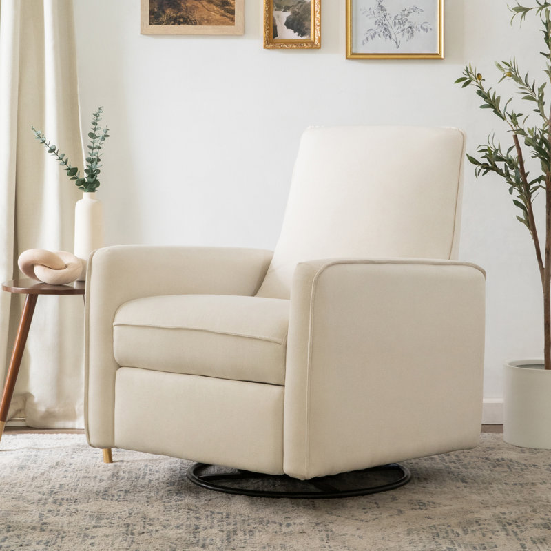 Penny Recliner And Swivel Glider In Eco-Performance Fabric, Cream
