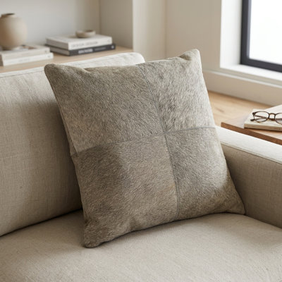 Grace Cowhide Multi-Tonal Accent Pillow