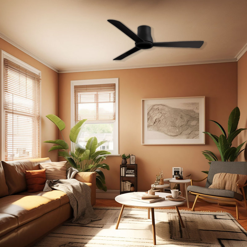 Minka Aire Simple Flush Hugger Fan, Coal, 52In