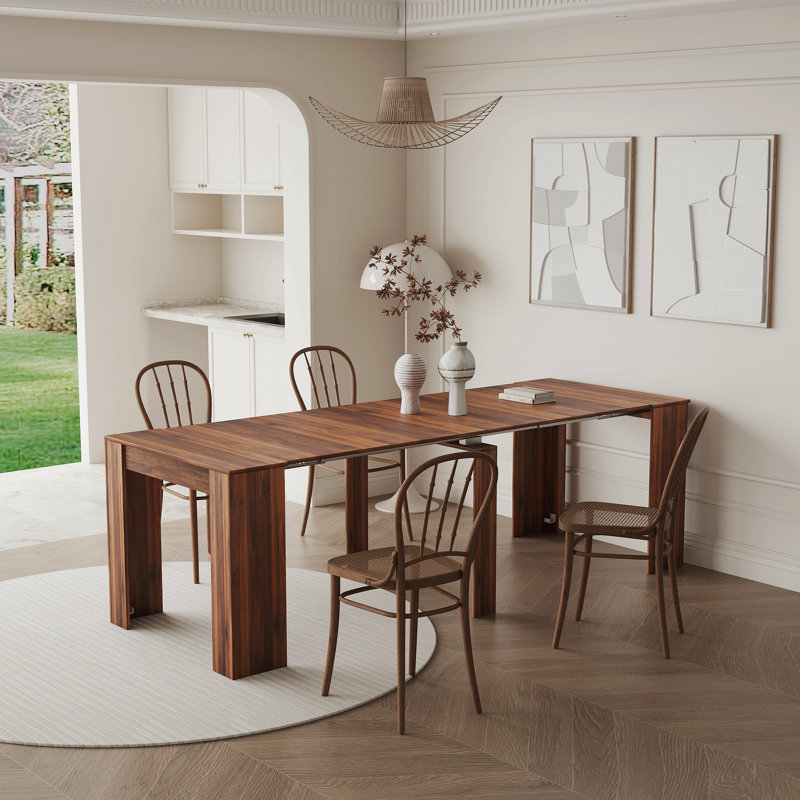 Multifunctional Extendable Console Table, Walnut