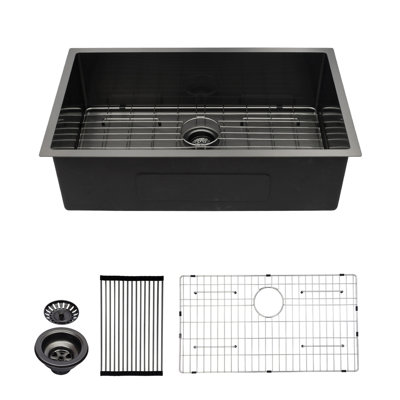 33X19x10"Undermount Single Bowl Stainless Steel Kitchen Sink