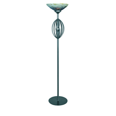 59.5'' Black Torchiere Floor Lamp