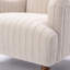 Fauteuil en polyester naturel avec 4 pieds