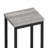 Rectangular MDF Kitchen Table Set with 3 Hanging Stools, Gray and Matte Black, 60.24 Inches Long