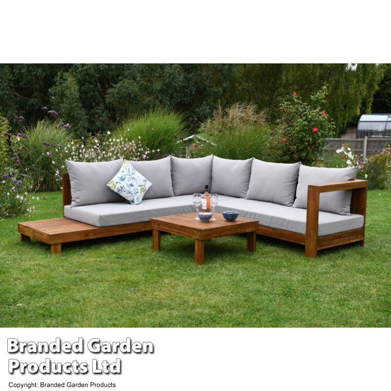 Dorby 5 Person Acacia Corner Sofa Lounge Set