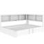 Lit de jour en métal avec lit gigogne, espace de rangement et rangement blanc, - Caractéristique