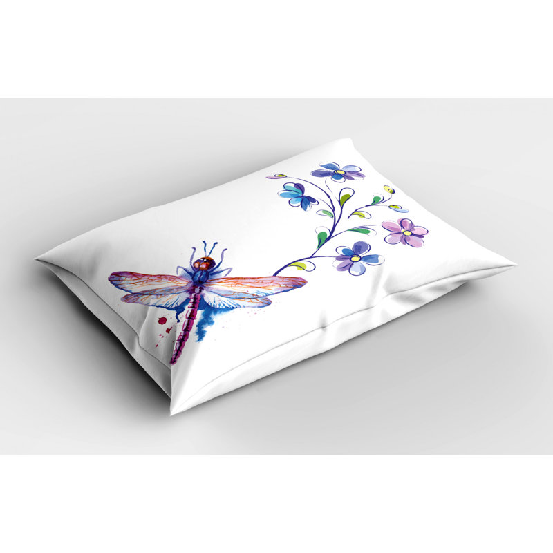 Dragon Polyester Floral Sham Set, Twin