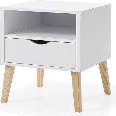 Mid-Century Modern Jeff Night Stand, End Table Bed Room Accent Side Table