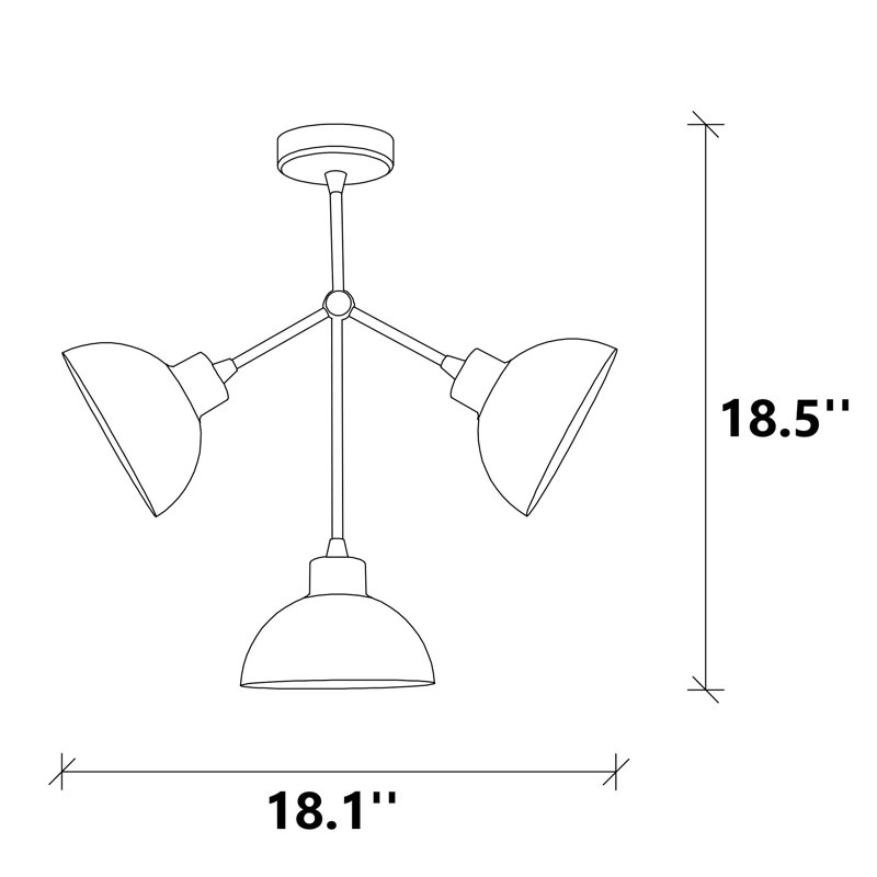 Iota 3 - Light Dome Chandelier