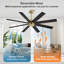 Ventilateur de plafond 8 pales avec télécommande-277425144-277424780