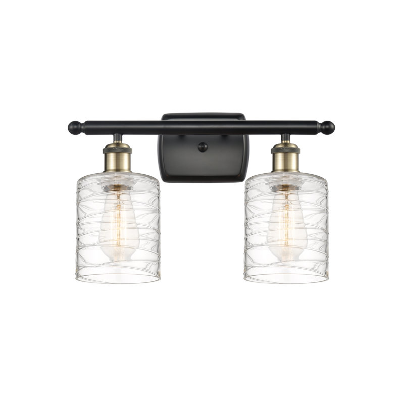 Éclairage pour salle de bain à intensité variable 2 lumières Leilani, Ampoule DEL 6 watts Vinage, Laiton antique noir