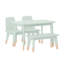 Ensemble de conversation en bois pour enfants 4 pièces avec table, 2 chaises et banc pour 2-1671082387