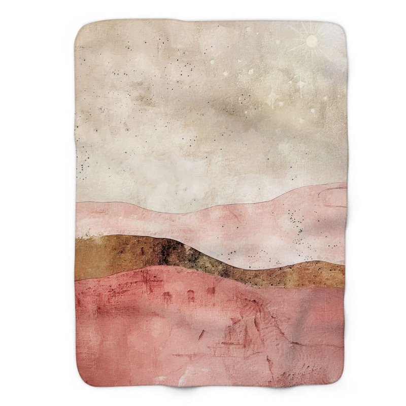 Dusty Pink Terrain - 1 pièce de qualité supérieure, L 60 po x L 80 po