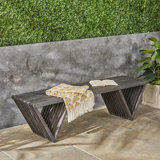 Modern Triangular Design Bench, Mudroom Bench