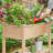 Alhanouf Fir Wood Elevated Planter with Fabric Liner & Wheels-1147462723