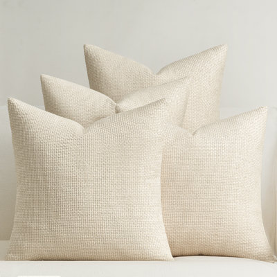 Housses de coussin décoratif en chenille 16 x 16 pouces