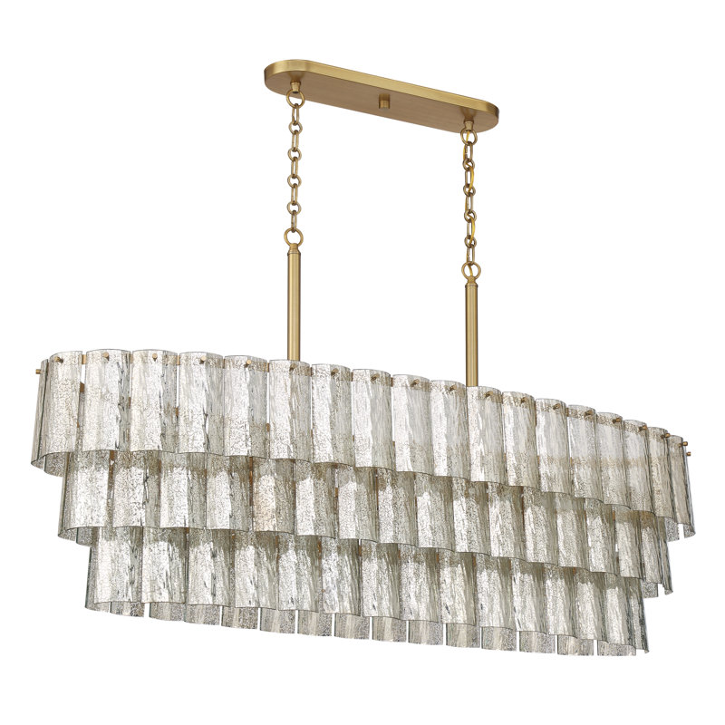 Allistor Chandelier, Satin Brass