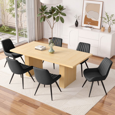 Ensemble de table de salle à manger 7 pièces Fecteau Modern Farmhouse