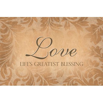 Love Beige Ornament - Wrapped Canvas Print