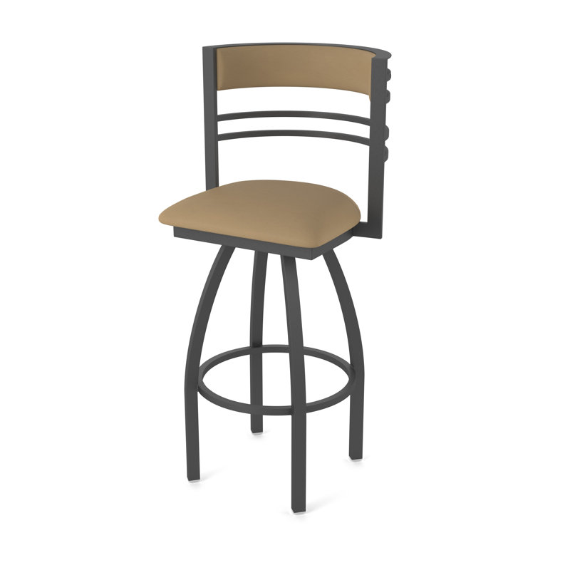 Hunter Swivel Stool, Tabouret de bar (siège d'une hauteur de 30 po), Étain, Vinyle - sable Canter