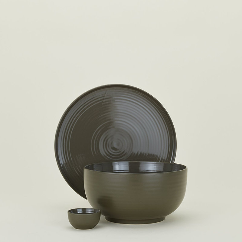 Stoneware Platter, Olive